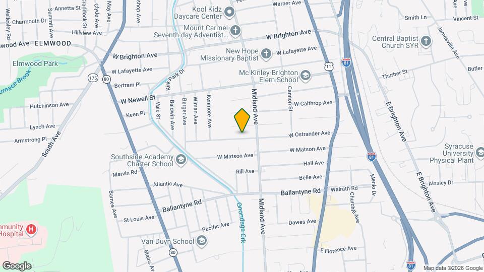 330 W Ostrander Ave Map and Location Details