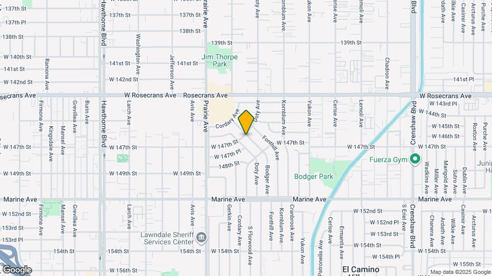 14709 Bodger Ave Mapa y Detalles de la Ubicación