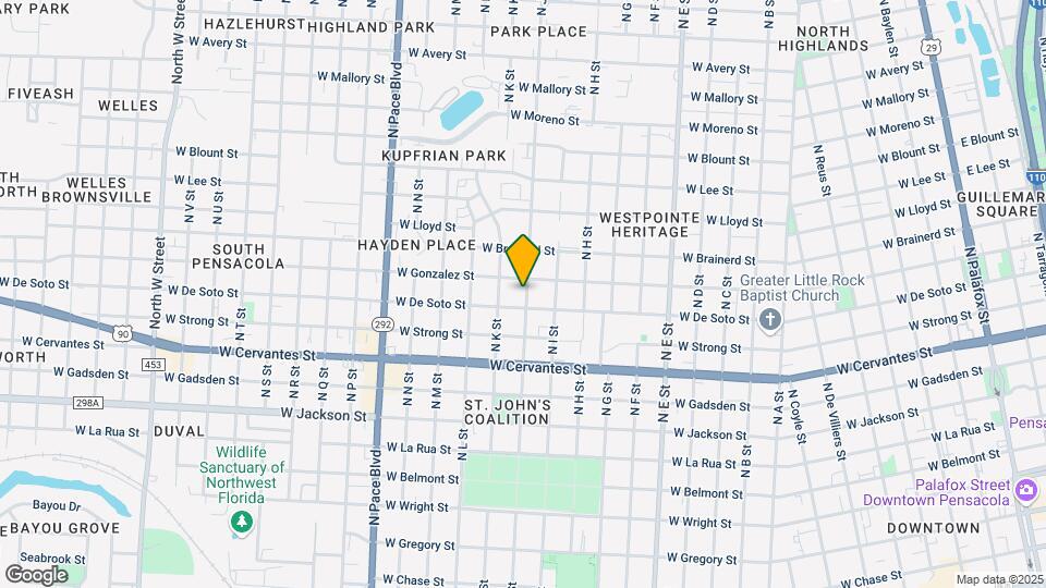 1009 N J St Mapa y Detalles de la Ubicación