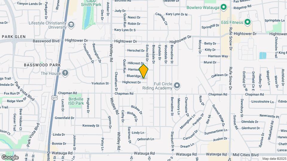 6049 Highcrest Dr Map and Location Details