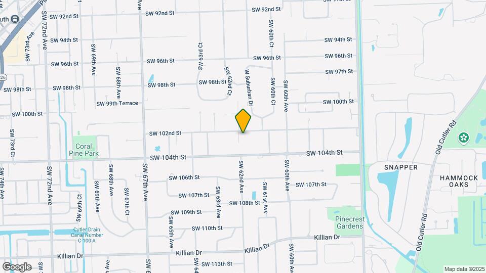 6190 SW 102nd St Map and Location Details