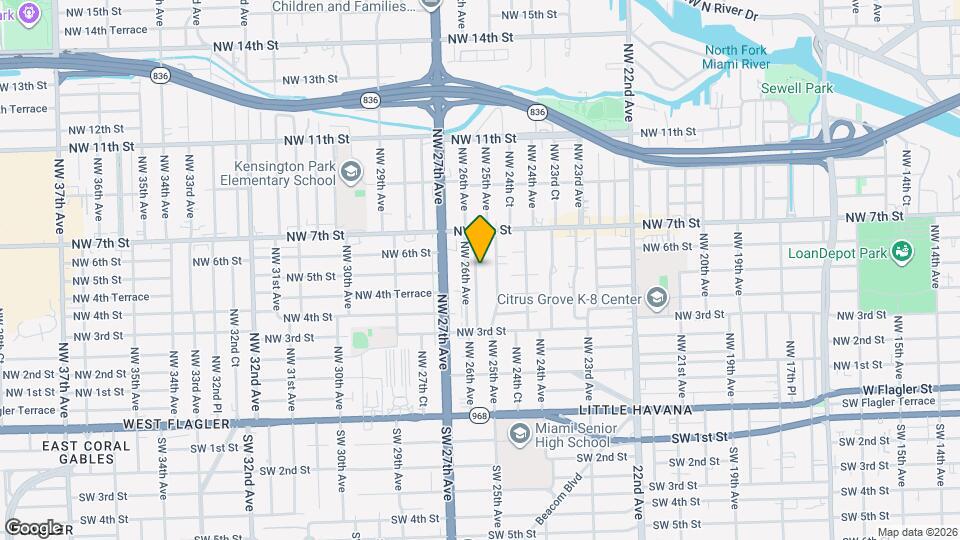 501 NW 25th Ct Map and Location Details