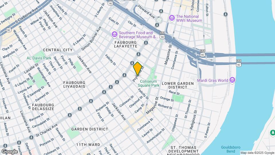 1742 Prytania St Map and Location Details