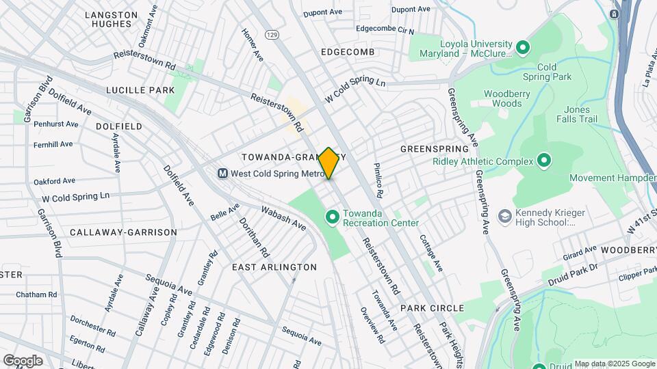 4134 Reisterstown Rd Map and Location Details