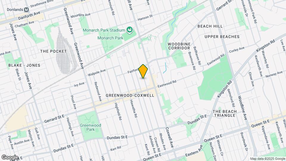 302 Rhodes Ave Map and Location Details