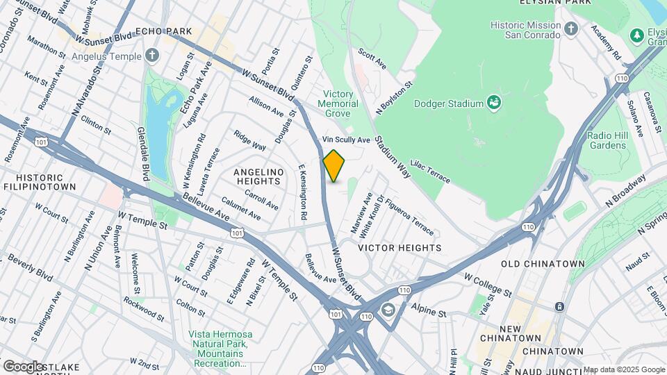 1257 W Sunset Blvd Map and Location Details