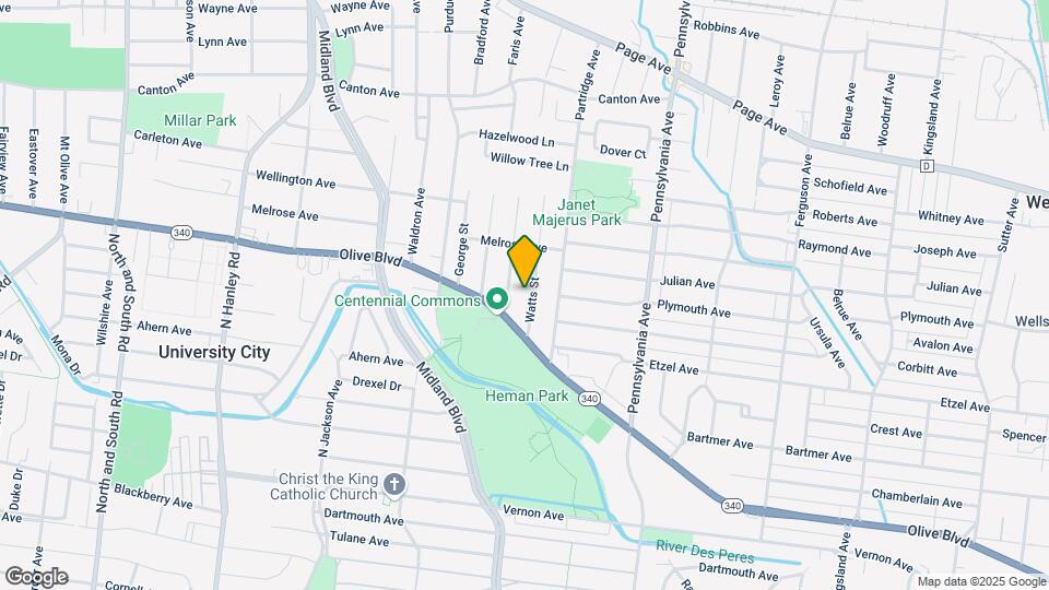 1135 Watts St Map and Location Details