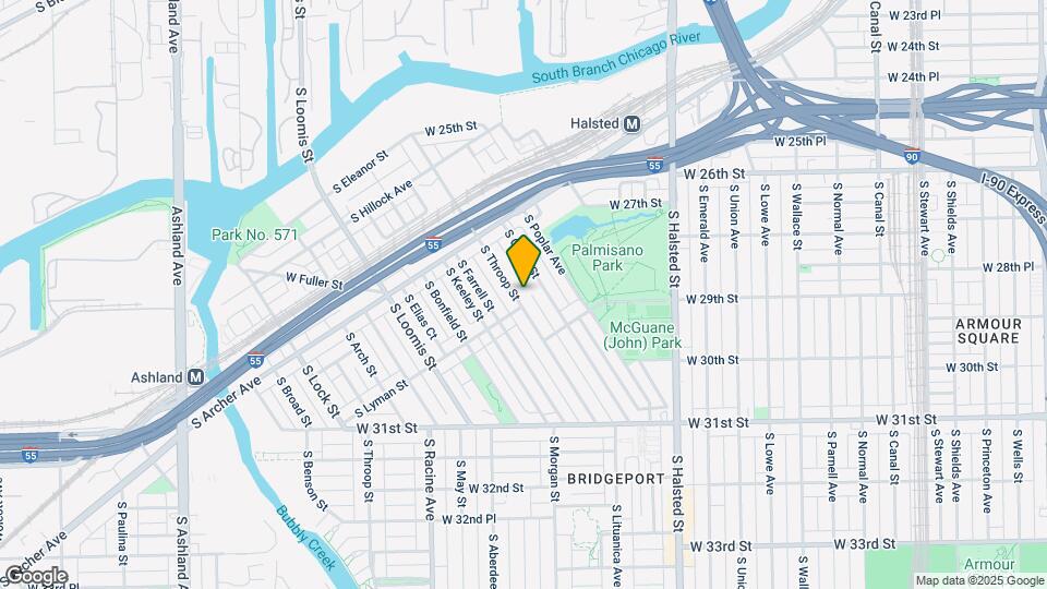 2877 S Throop St, Unit 2F Map and Location Details