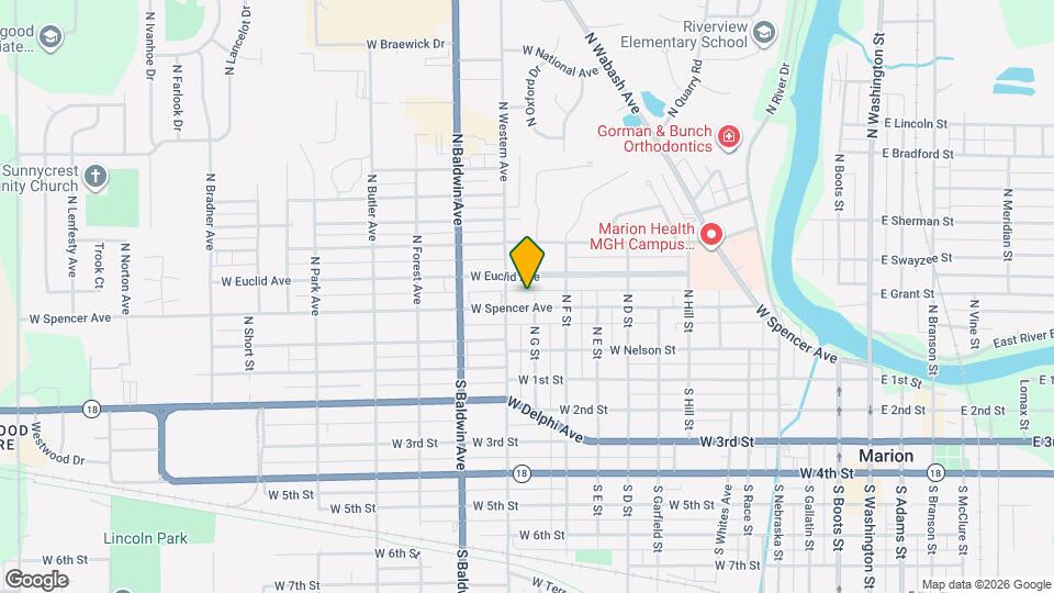 1204 W Spencer Ave Mapa y Detalles de la Ubicación