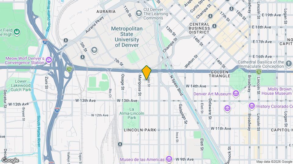 1419 Lipan St Map and Location Details