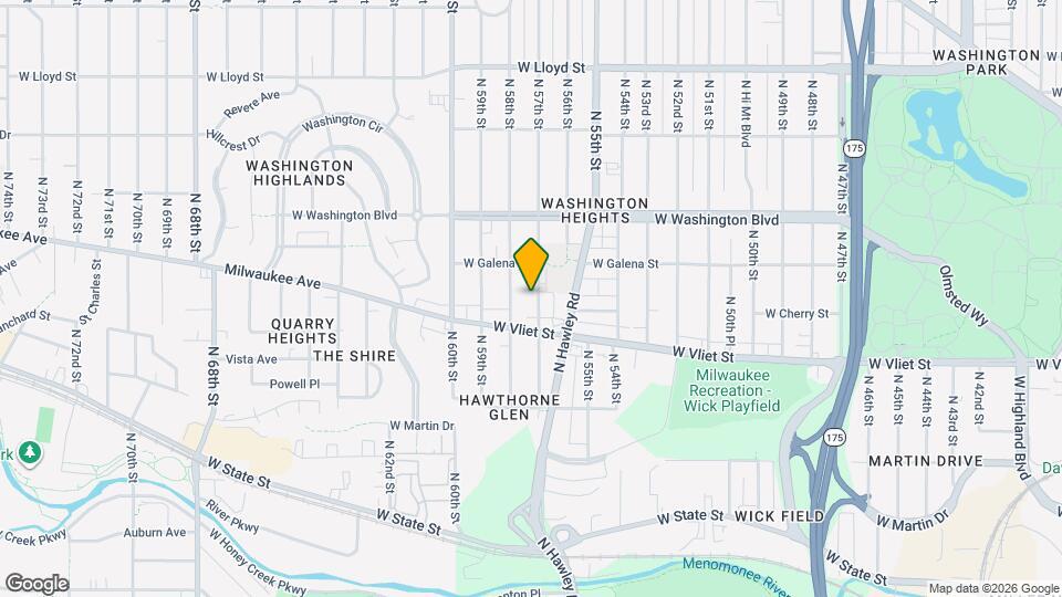 1515 N 57th St, Unit Lower Map and Location Details