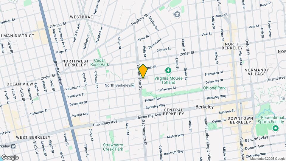 1707 Sacramento St, Unit 1 Map and Location Details