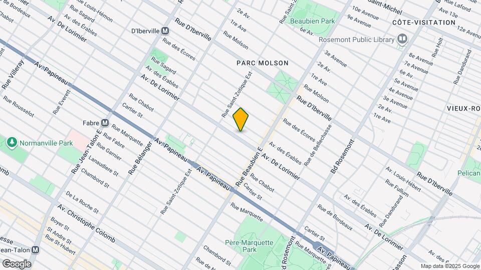 6605 De Lorimier Av Map and Location Details