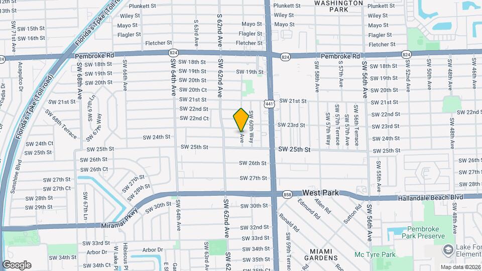 6101 SW 24th St Map and Location Details