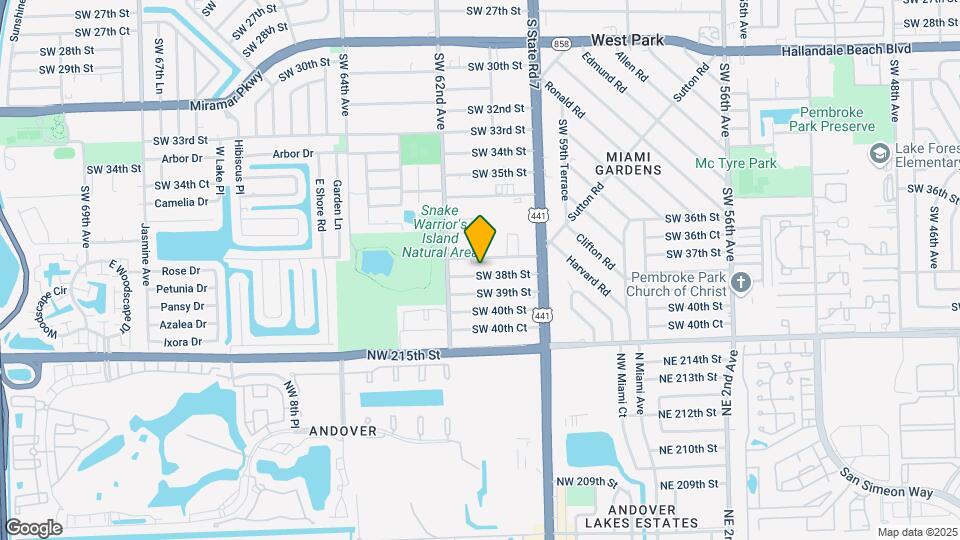 6115 SW 38th St Map and Location Details