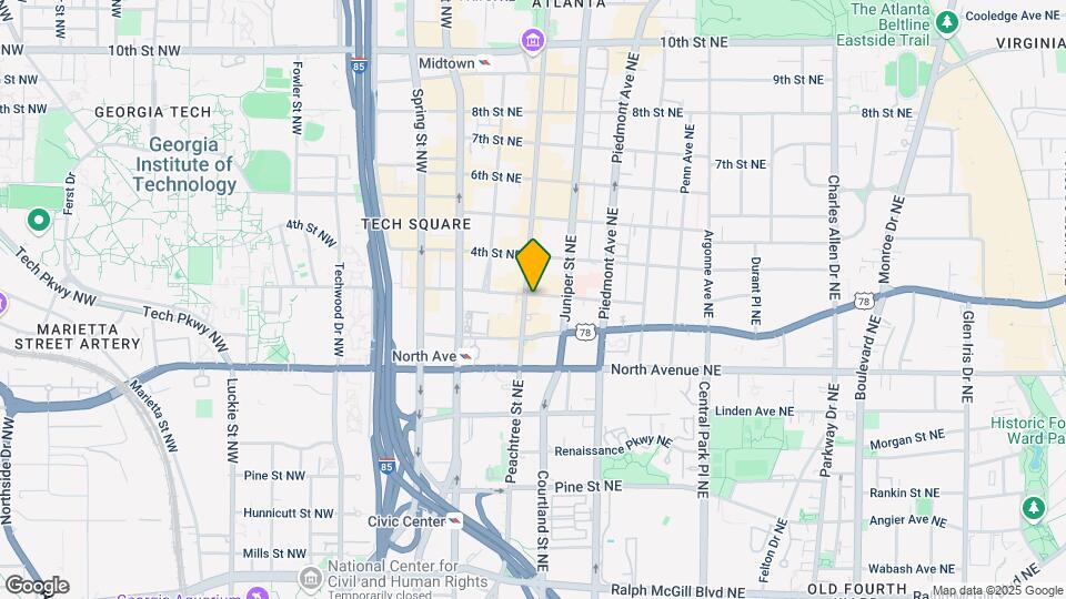 693 Peachtree St NE, Unit 21028 Map and Location Details