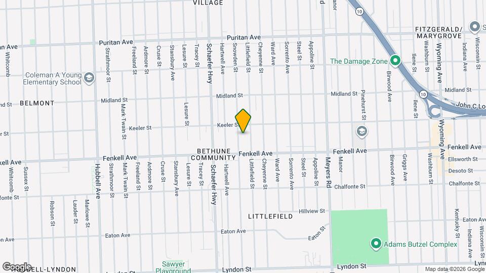 15366 Snowden St Map and Location Details
