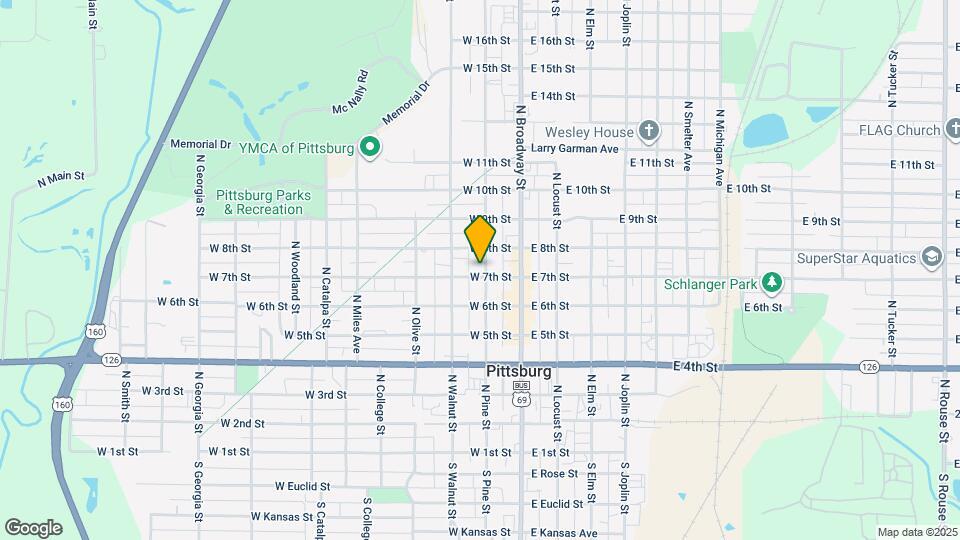 202 W 7th St Map and Location Details