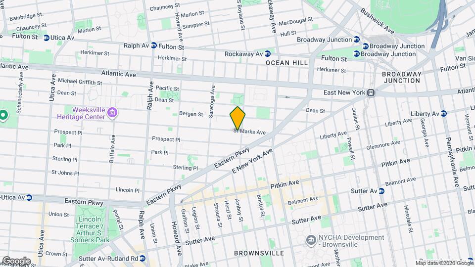 1592 St Marks Ave Map and Location Details