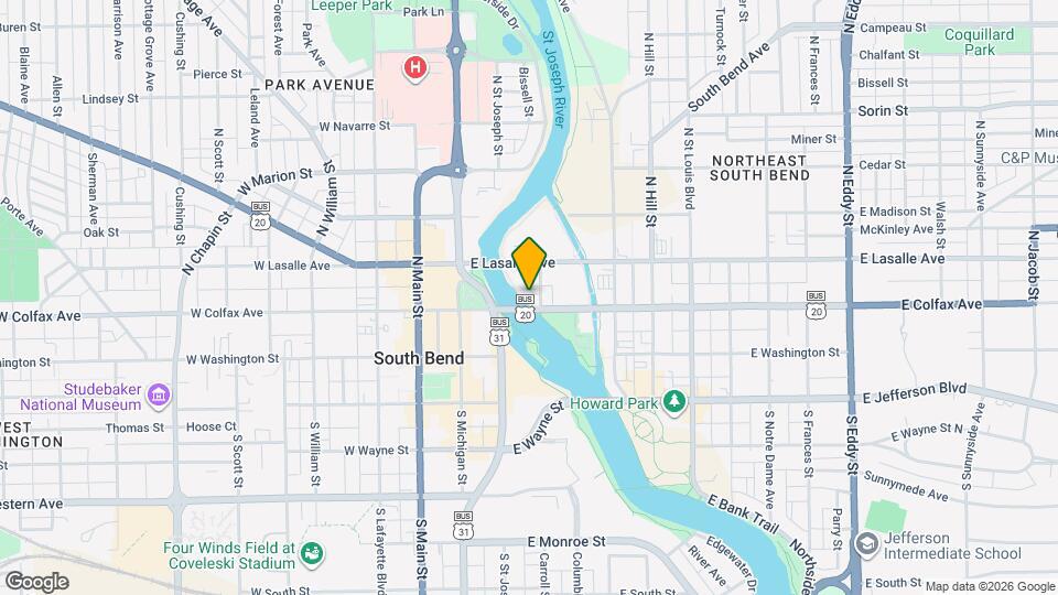 223 E Colfax Ave Map and Location Details