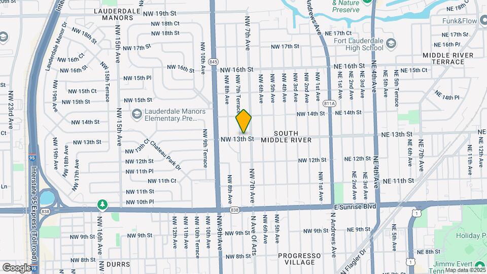 1300 NW 7th Terrace Map and Location Details