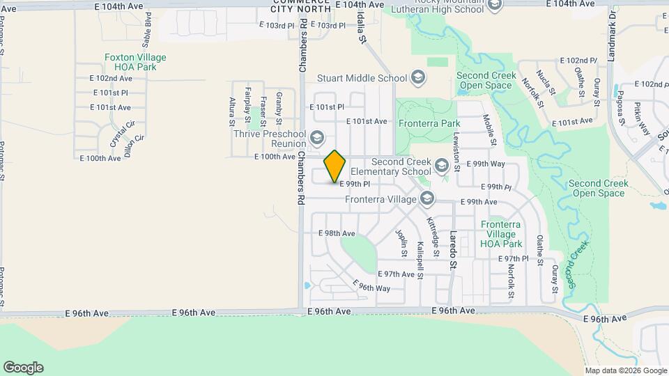 15396 E 99th Pl Map and Location Details