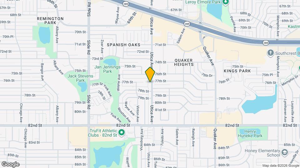 7616 Utica Ave Map and Location Details