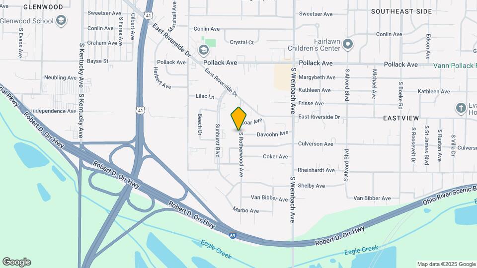 2525 S Rotherwood Ave Map and Location Details