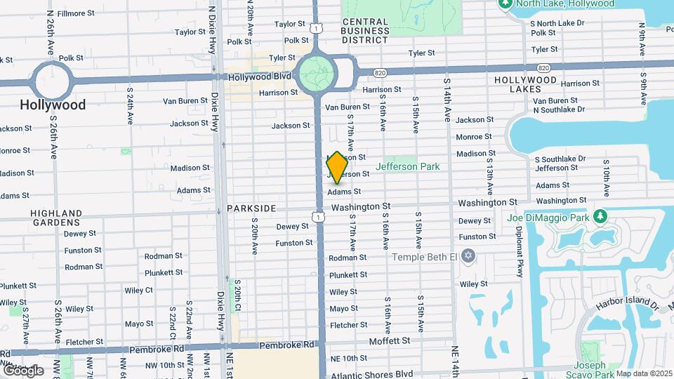 1725 Adams St Map and Location Details
