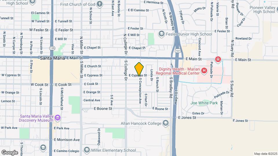840 E Cypress St Map and Location Details