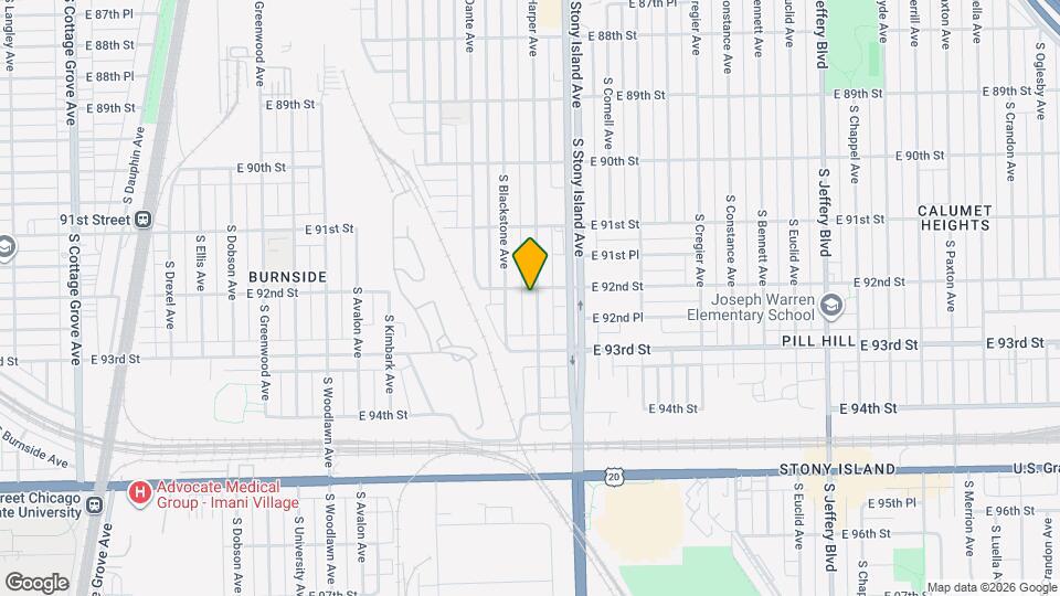 9206 S Harper Ave Map and Location Details