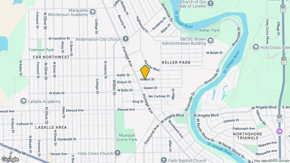 1308 Kinyon St-Unit -2 Map and Location Details