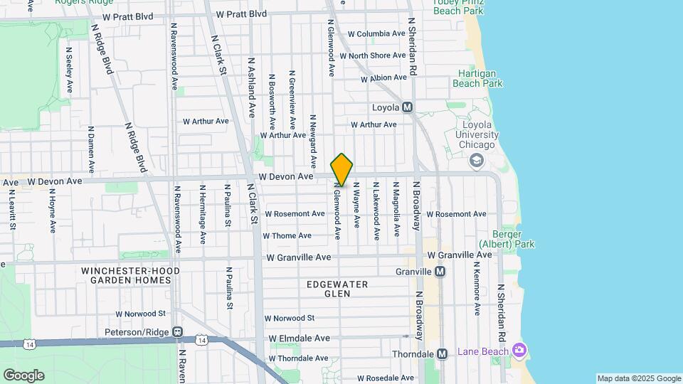 6337-6339 N Glenwood Ave Map and Location Details