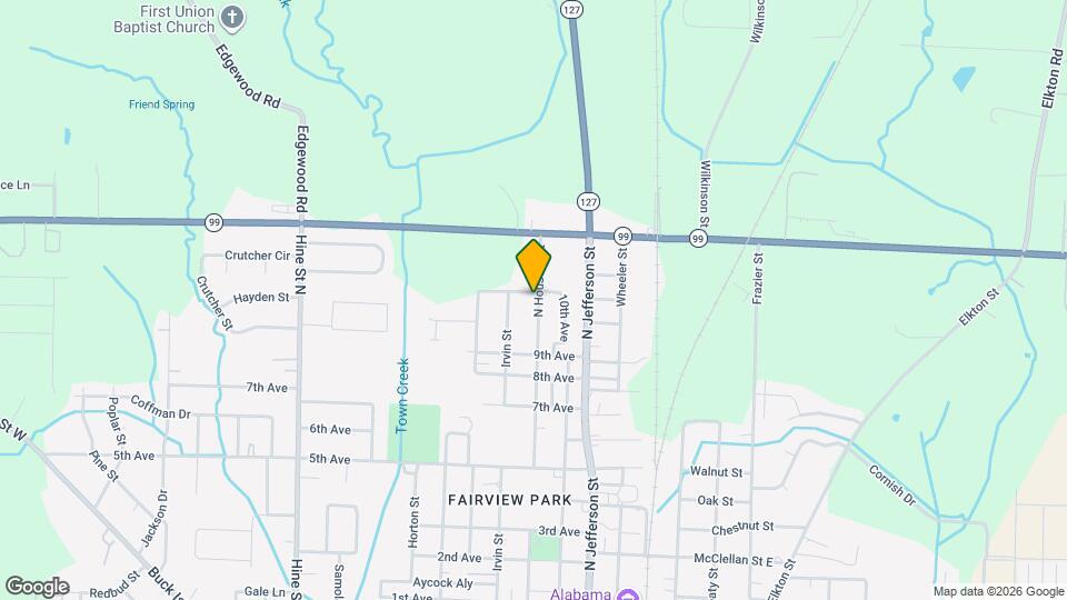 1409 N Houston St Map and Location Details