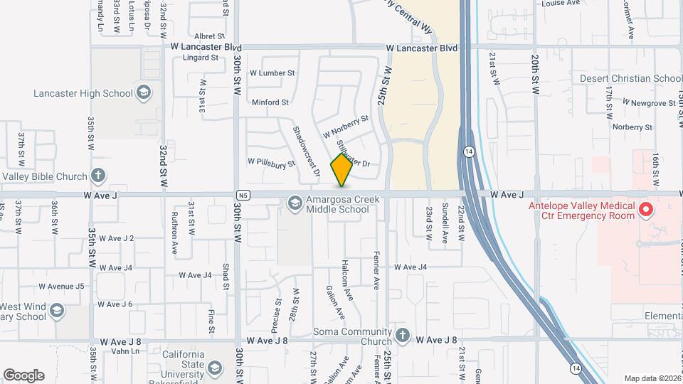 2615 W Ave J Mapa y Detalles de la Ubicación