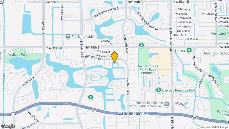 9521 NW 42nd St Map and Location Details