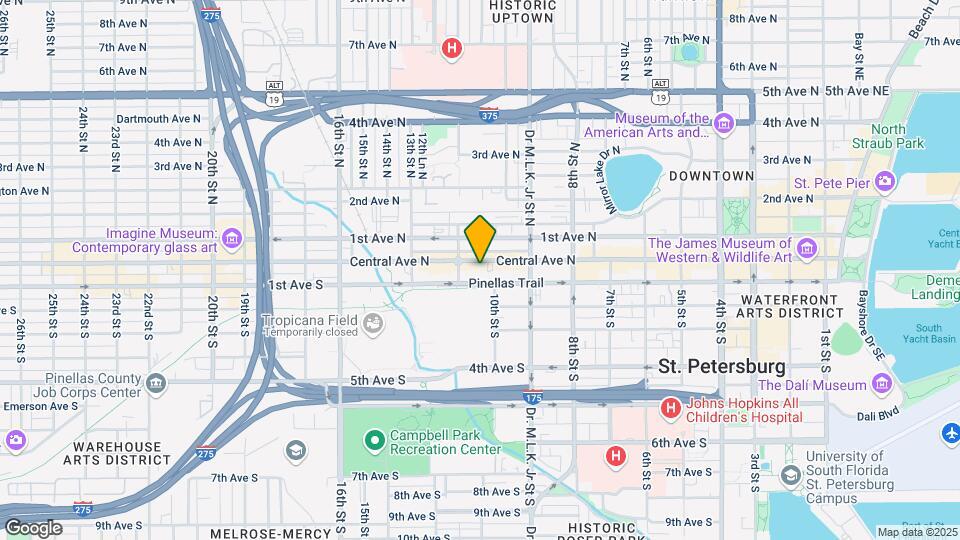 1010 Central Ave Map and Location Details