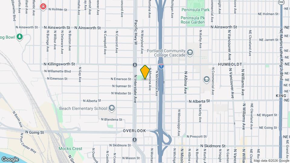 1322 N Emerson St Map and Location Details