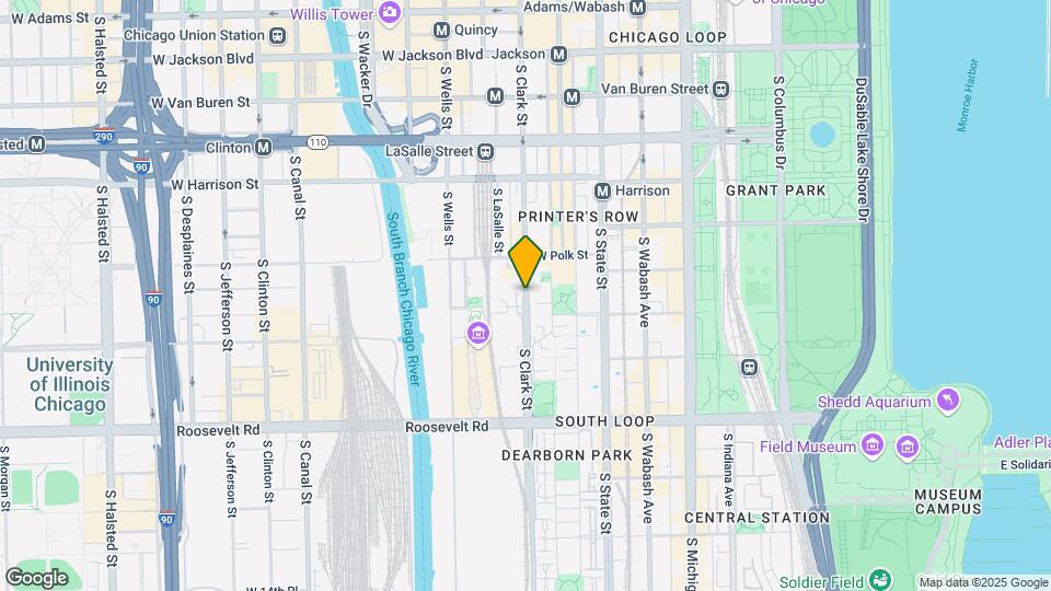1000 S Clark St, Unit FL21-ID1223 Map and Location Details