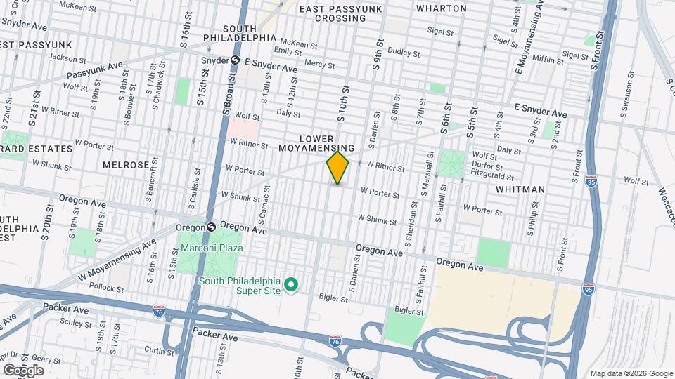 934 W Porter St Map and Location Details
