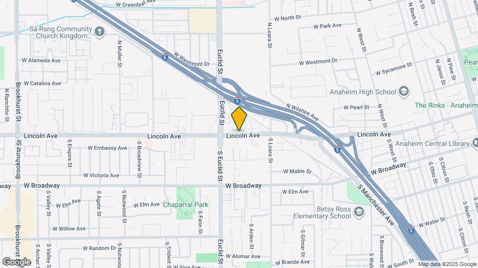 1645 W Lincoln Ave Map and Location Details