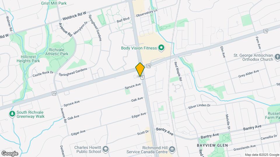 9205 Yonge St Map and Location Details