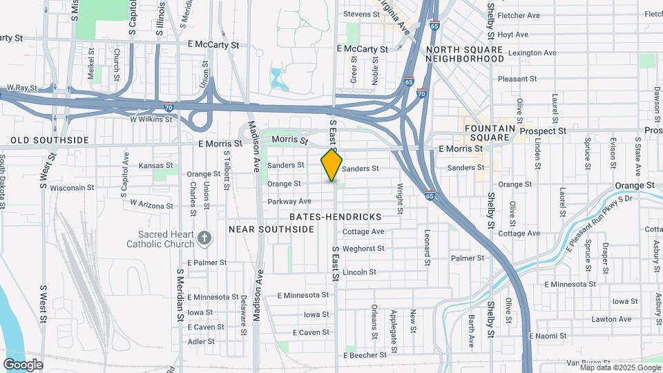 1306 S East St Map and Location Details