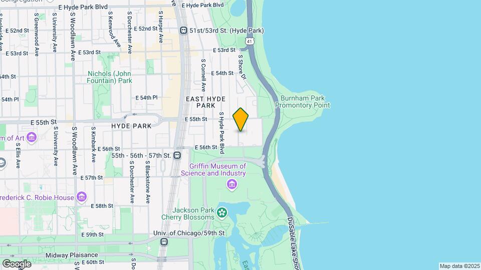 5537 S Everett Ave-Unit -2W Map and Location Details