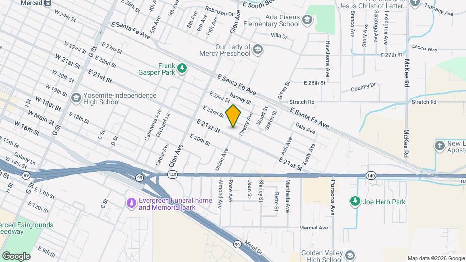 1089 E 21st St Map and Location Details