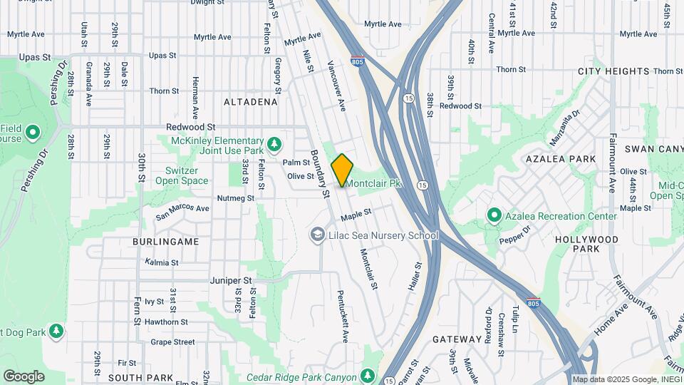 2670 Montclair St Map and Location Details