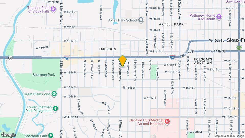 440 S Western Ave Map and Location Details