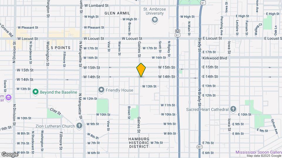 1327 GAINES Street Map and Location Details