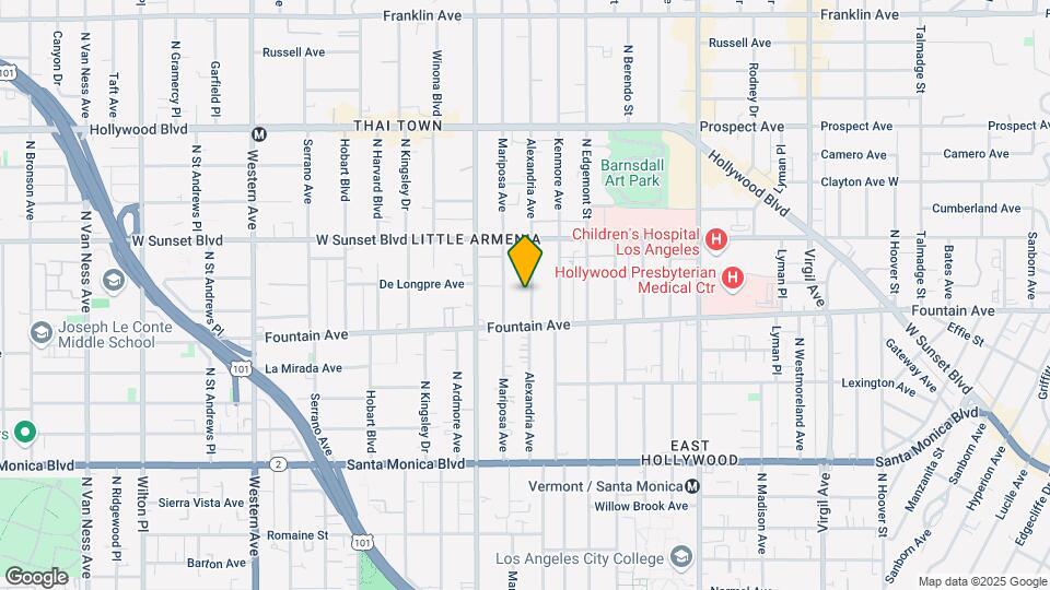 1335 N Alexandria Ave Map and Location Details