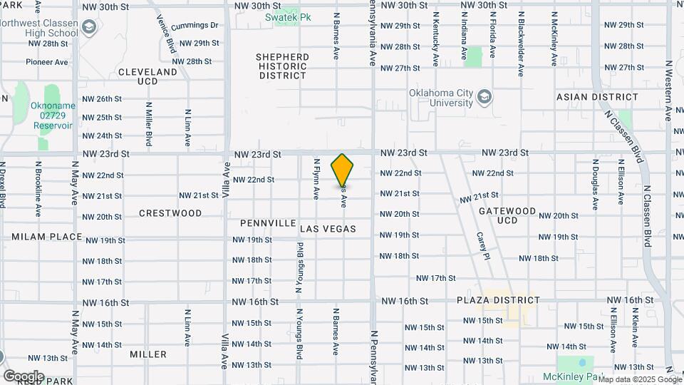 2201 N Barnes Ave Map and Location Details